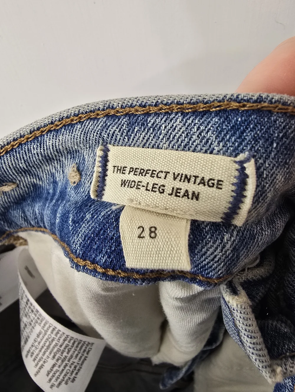 Madewell The Perfect Vintage Wide-Leg Jean Blue Denim Jeans Enmore Wash Size 28 - Picture 11 of 14